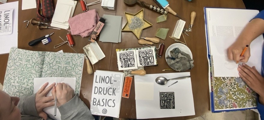 Linoldruck-Workshop 2026 im Umsonstladen